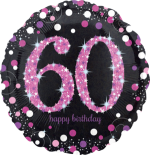Pink Glimmer Confetti 60th Birthday