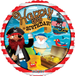 Birthday Pirate Treasure Stripes