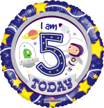 Space Boy 5th Birthday Boy