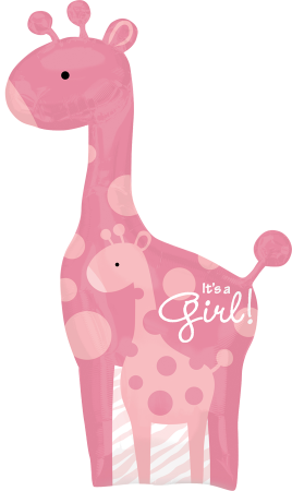 Mum and Baby Pink Giraffe