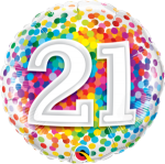 21st Rainbow Confetti
