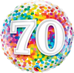 70th Rainbow Confetti
