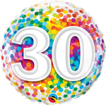 30th Rainbow Confetti