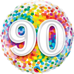 90th Rainbow Confetti