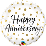 Happy Anniversary Gold Dots