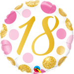 18 Pink and Gold Dots
