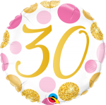30 Pink and Gold Dots