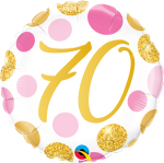 70 Pink and Gold Dots