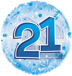 Jumbo Blue Streamers 21st Birthday