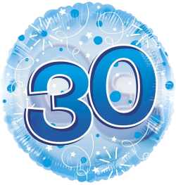 Jumbo Blue Streamers 30th Birthday