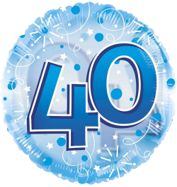 Jumbo Blue Streamers 40th Birthday