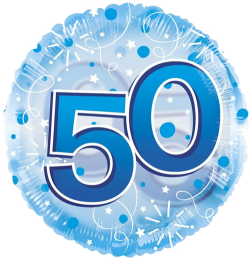 Jumbo Blue Streamers 50th Birthday