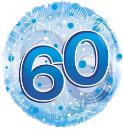 Jumbo Blue Streamers 60th Birthday
