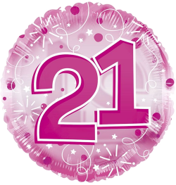 Jumbo Pink Streamers 21st Birthday