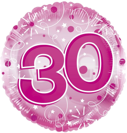Jumbo Pink Streamers 30th Birthday