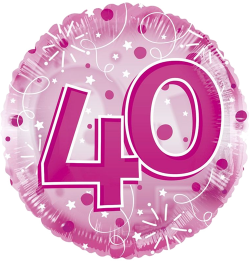 Jumbo Pink Streamers 40th Birthday