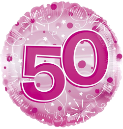 Jumbo Pink Streamers 50th Birthday