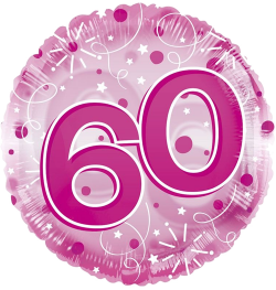 Jumbo Pink Streamers 60th Birthday