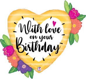 With Love On Birthday Big Heart